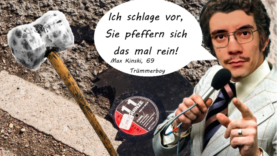 Schallplattenauktion im Biergarten mit Max Kinski