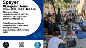 #LIEGENDDEMO für ME/CFS, Post-VAC + Long-COVID-Betroffene