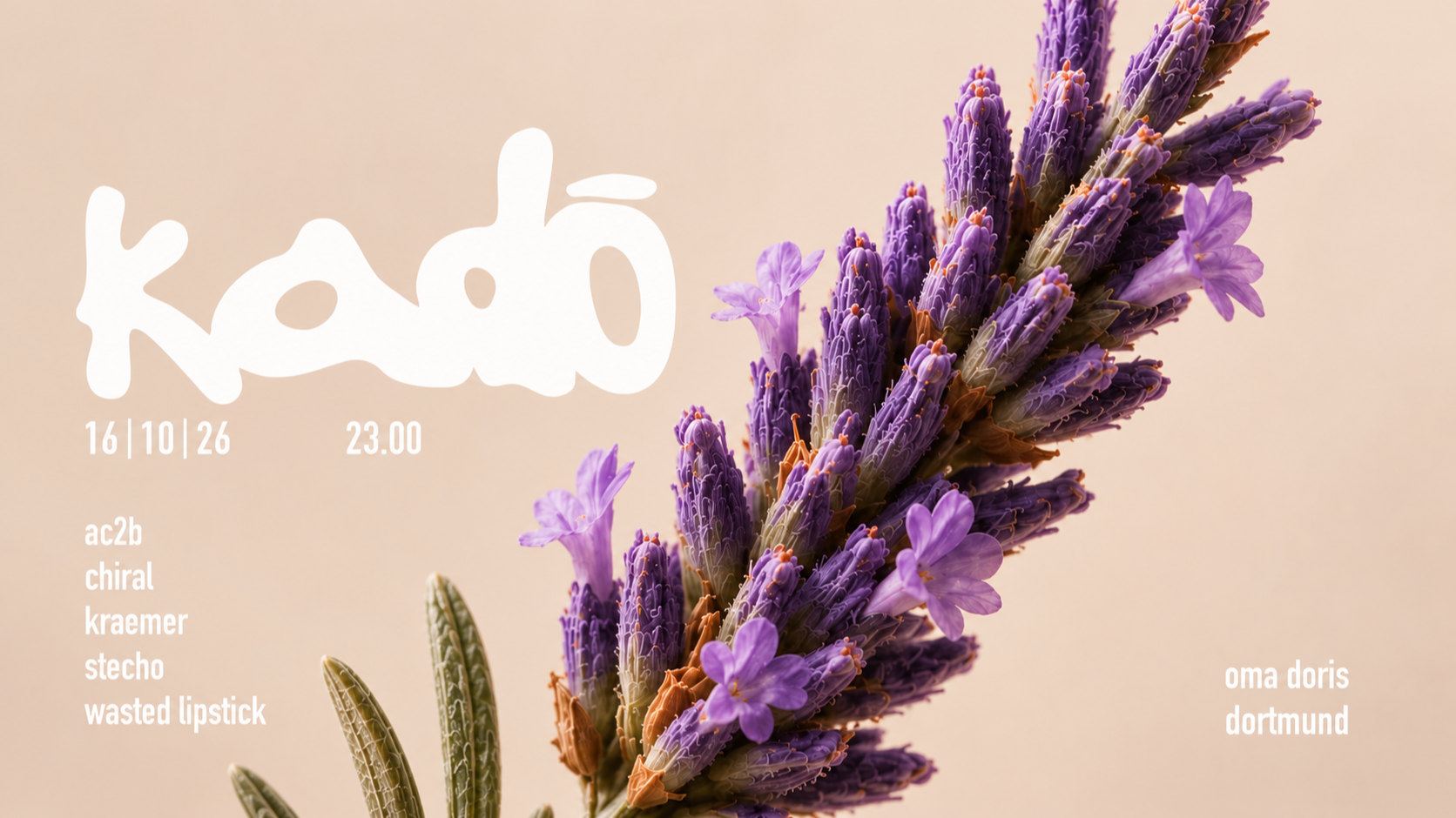kadō - groove & raw techno at oma doris dortmund