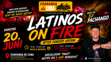 Latinos on Fire – After Concert Edition mit DJ Pachango | Düsseldorf