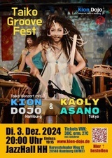 Taiko Groove Fest - Taiko Konzert mit Kaoly Asano (Tokyo) & Kion Dojo Hamburg