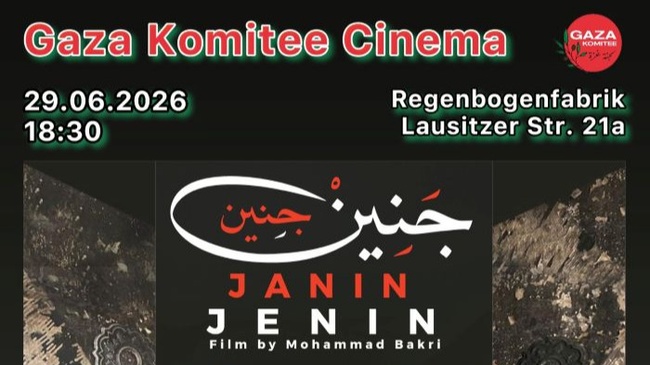 "Janin…Jenin" - Filmvorführung im RegenbogenKino