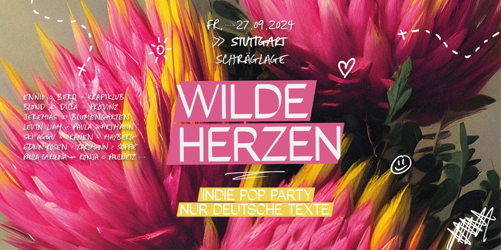 Wilde Herzen • Die Indie Pop Party mit deutschen Texten • Stuttgart