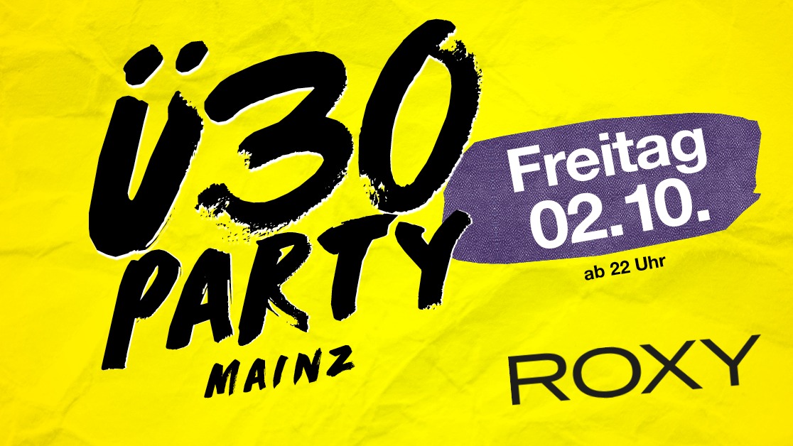 Titelbild der Veranstaltung Ü30 Party Mainz