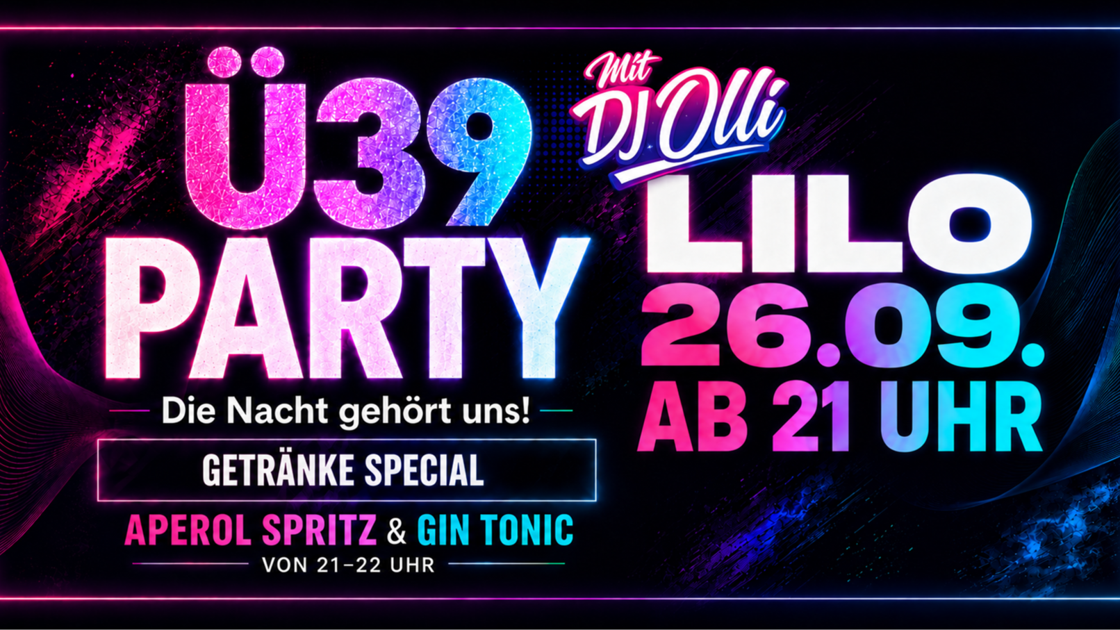DIE ZWEITE Ü39 PARTY IM LILO BAD HONNEF