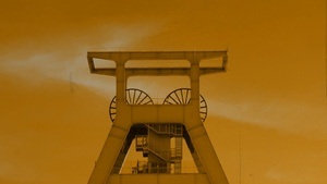 Turmfahrt auf das Fördergerüst