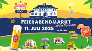 Feierabendmarkt auf dem Neptunplatz in Ehrenfeld