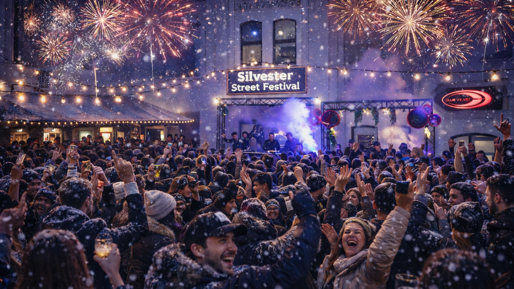 SILVESTER Street Festival + Feuerwerk-Show by LE ISLAND @ CLUB VELVET