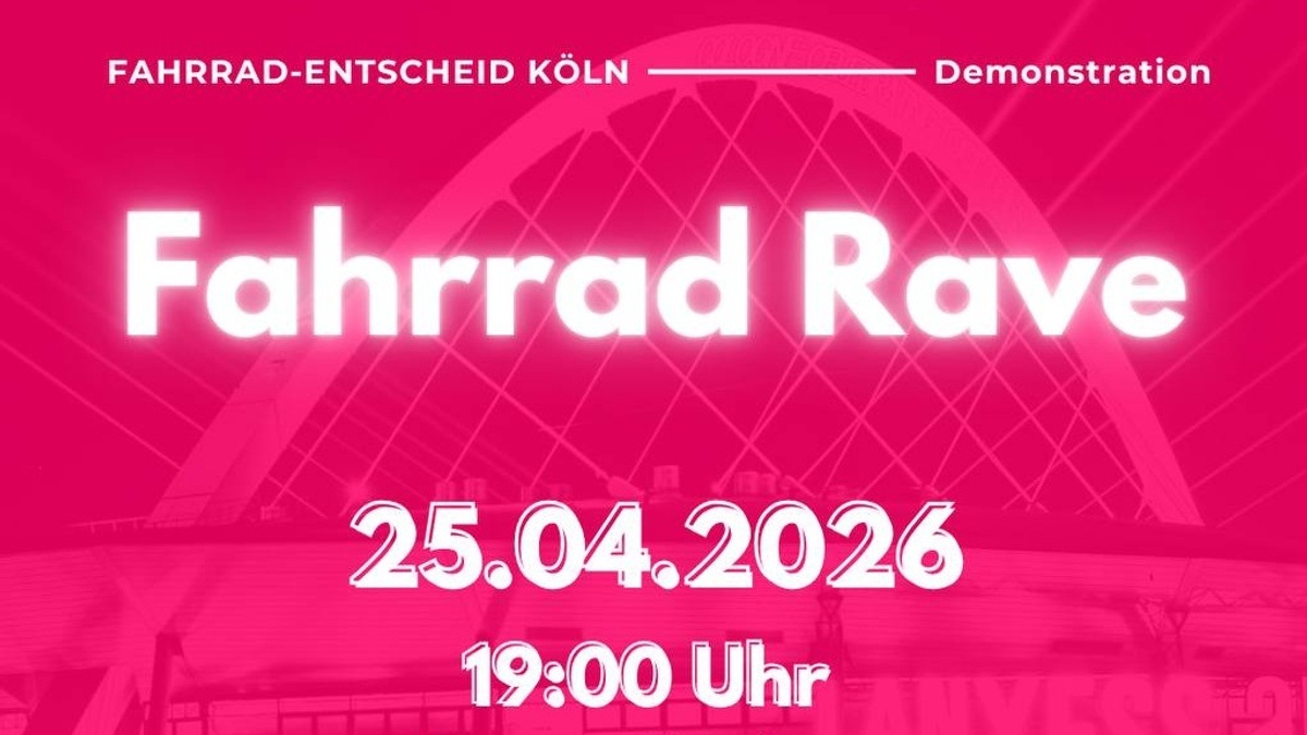 Fahrrad Rave - Demonstration für bessere Radwege in Köln