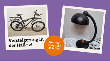 Zum Ferienendspurt: Versteigerung in der Halle 2