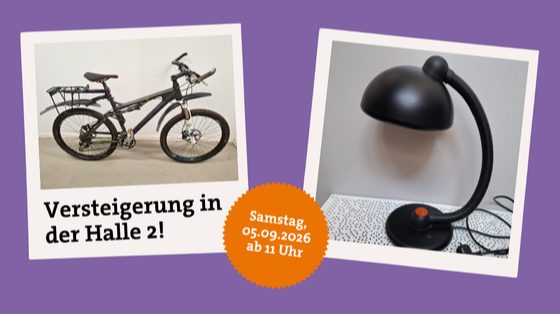 Titelbild der Veranstaltung Zum Ferienendspurt: Versteigerung in der Halle 2