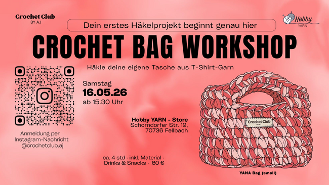 Anfänger:in Crochet Bag Workshop