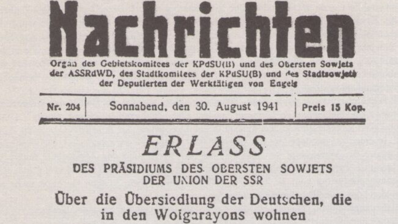 Titelbild der Veranstaltung Vor 85 Jahren: Deportation der Deutschen in der Sowjetunion 1941.