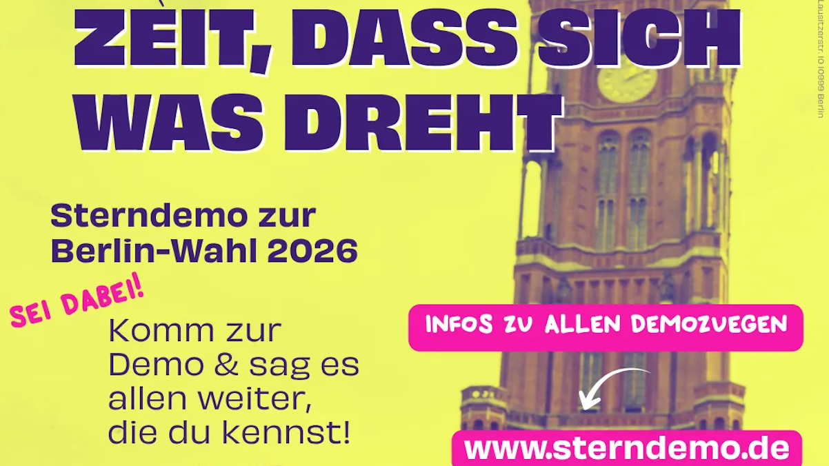 Sterndemo zur Berlin Wahl: Zeit, dass sich was dreht!
