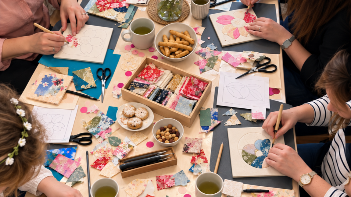 Creative After Work: Japanische Stoffkunst – gestalte dein eigenes Kinusaiga-Bild