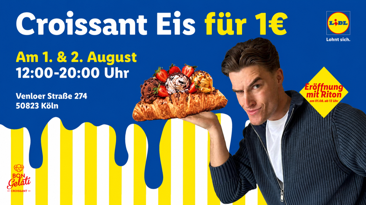 Titelbild der Veranstaltung Riton x Lidl Croissant Eis 🥐🍦