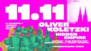 11.11. in Odonien - 18h Outdoor&Indoor Rave I Oliver Koletzki, Hidden Empire uvm. ❤️