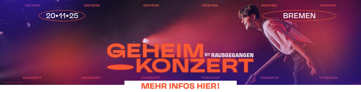 Aufgepasst Geheimkonzert!