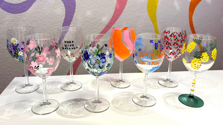 Weingläser bemalen