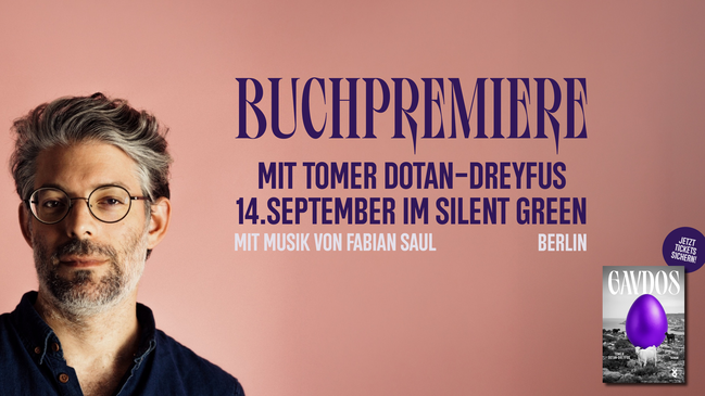Buchpremiere GAVDOS mit Tomer Dotan-Dreyfus