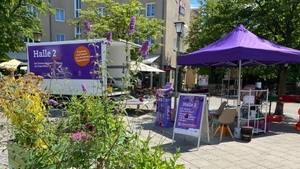 Wochenmarkt Allach: Gebrauchtes abgeben und entdecken mit dem Halle 2 Mobil!