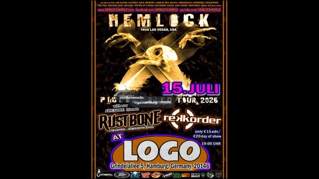 Hemlock - Pigeonholed Tour (sup. rekkorder and Rustbone)