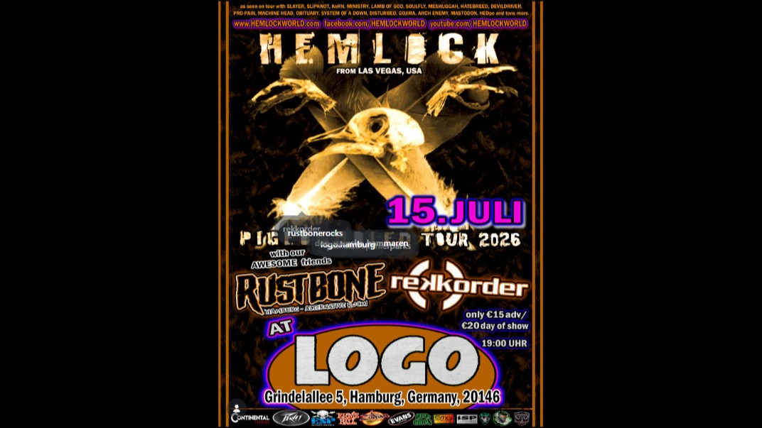 Hemlock - Pigeonholed Tour (sup. rekkorder and Rustbone)