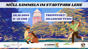 Müllsammelaktion im Stadtpark Lehe