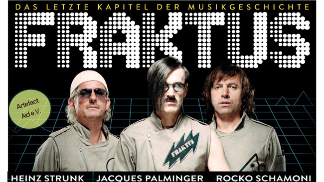 "Fraktus" Die echt wahren Erfinder des Technos! Filmscreening und Party! Alles für den Guten Zweck zusammen mit Heinz Strunk, Rocko Schamoni & Jacques Palminger
