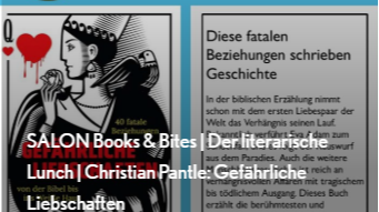 SALON Books & Bites | Der literarische Lunch | Christian Pantle: Gefährliche Liebschaften