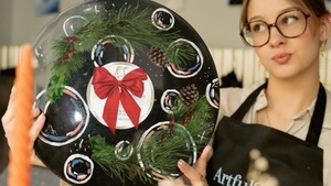 Weihnachtskranz auf Schallplatte - dein festliches Kunstwerk