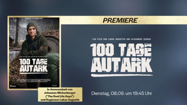 PREMIERE: 100 TAGE AUTARK - In Anwesenheit von Johannes Mickenberger ("The Real Life Guys") und Regisseur Lukas Augustin)