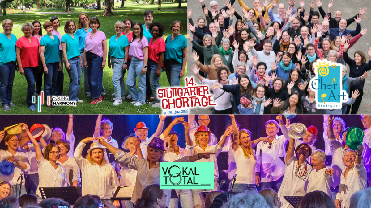 ART OF TOTAL HARMONY - Rock, Pop und Jazz in 3 Dimensionen: Gemeinschaftskonzert von Chor-Art Stuttgart, Young Harmony und Vokal Total (14. Stuttgarter Chortage)