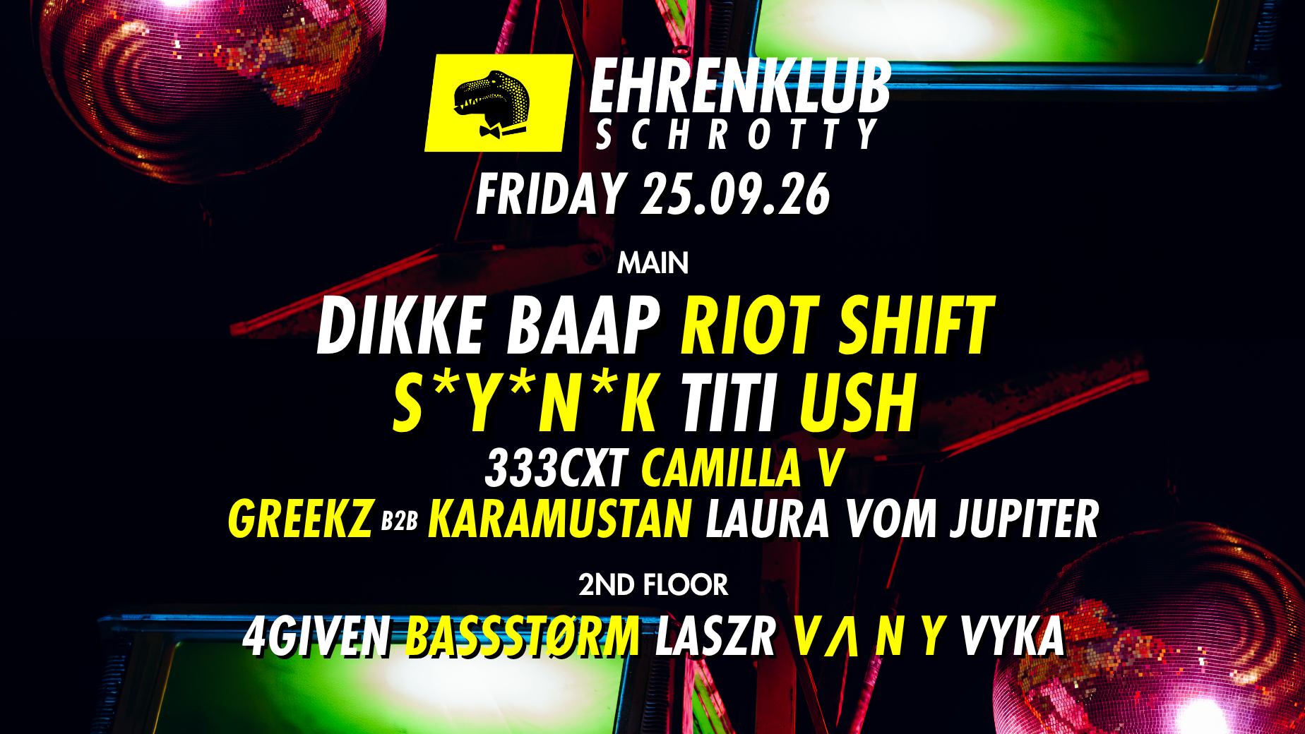 EhrenKlub im Schrotty #14 mit USH, RIOT SHIFT, TITI, DIKKE BAAP, S*Y*N*K uvm