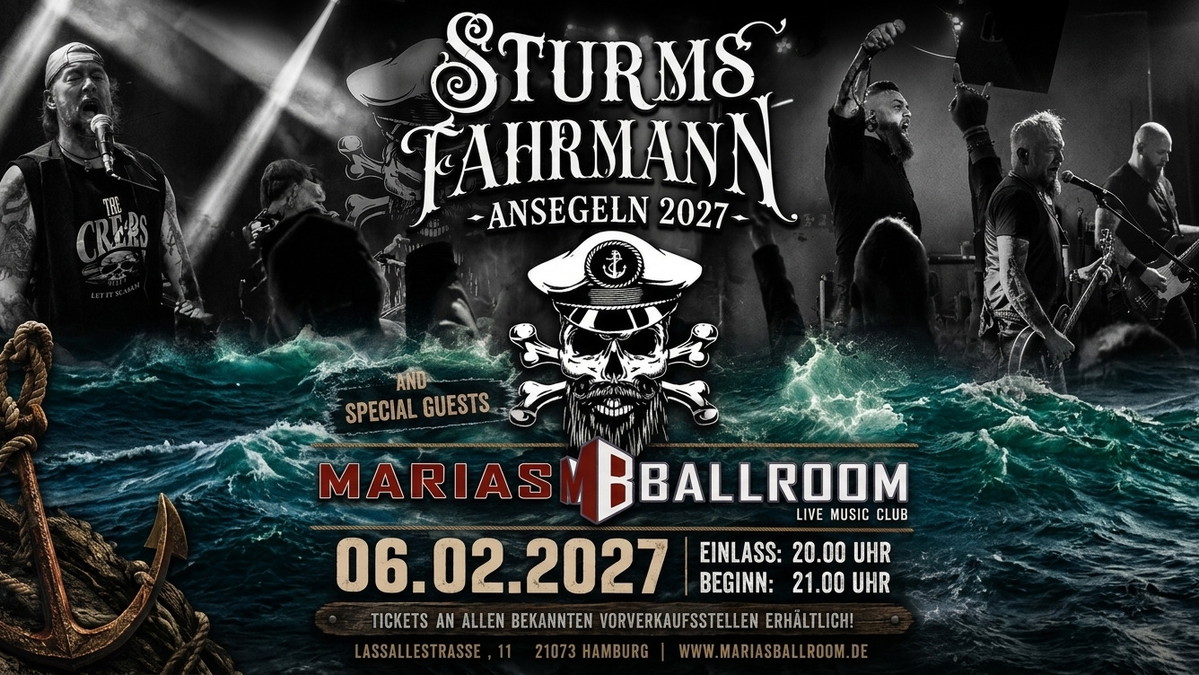 Titelbild der Veranstaltung Sturms Fährmann // Ansegeln 2027 // Plus Special Guests
