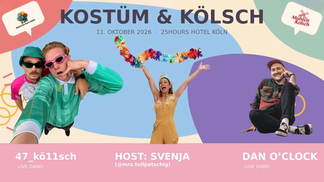 11.10. │Kostüm un Kölsch with @mrs.tollpatschig & Mühlen Kölsch