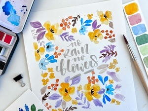 Handlettering meets Watercolor