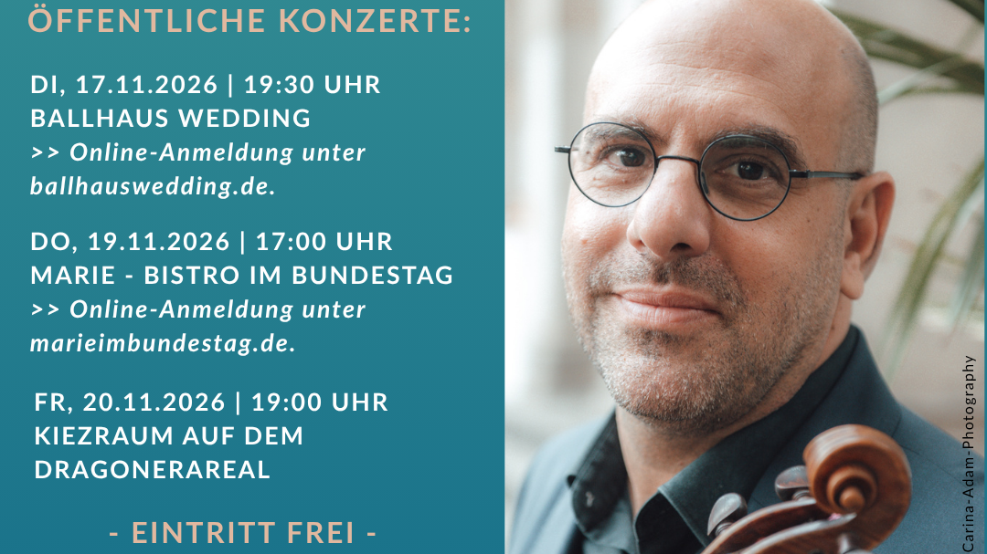 Musikalische Brücke zwischen Berlin und Tel Aviv:  Drei kostenfreie Kammermusikkonzerte