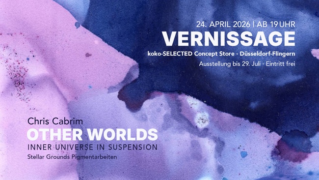 Vernissage in Düsseldorf-Flingern: Chris Cabrim zeigt Stellar Grounds Pigmentarbeiten im koko-SELECTED Concept Store