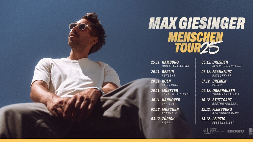 Max Giesinger ● Menschen Tour 2025