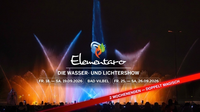 Elementaro - Die einzigartige Wasser- und Lichtershow 2026