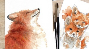 Aquarellmalerei Workshop "Fuchs" mit Mary- Lou Ploß!