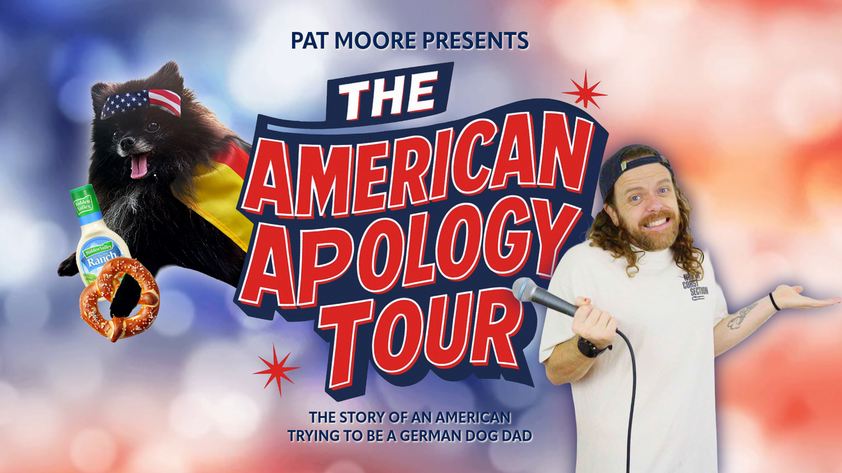 Titelbild der Veranstaltung BREMEN — The American Apology Tour | English Stand-Up Comedy