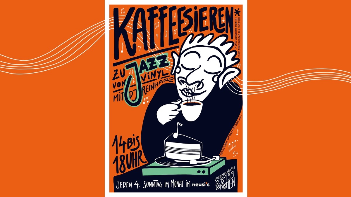 Kaffeesieren zu Jazz von Vinyl mit DJ Reinhard