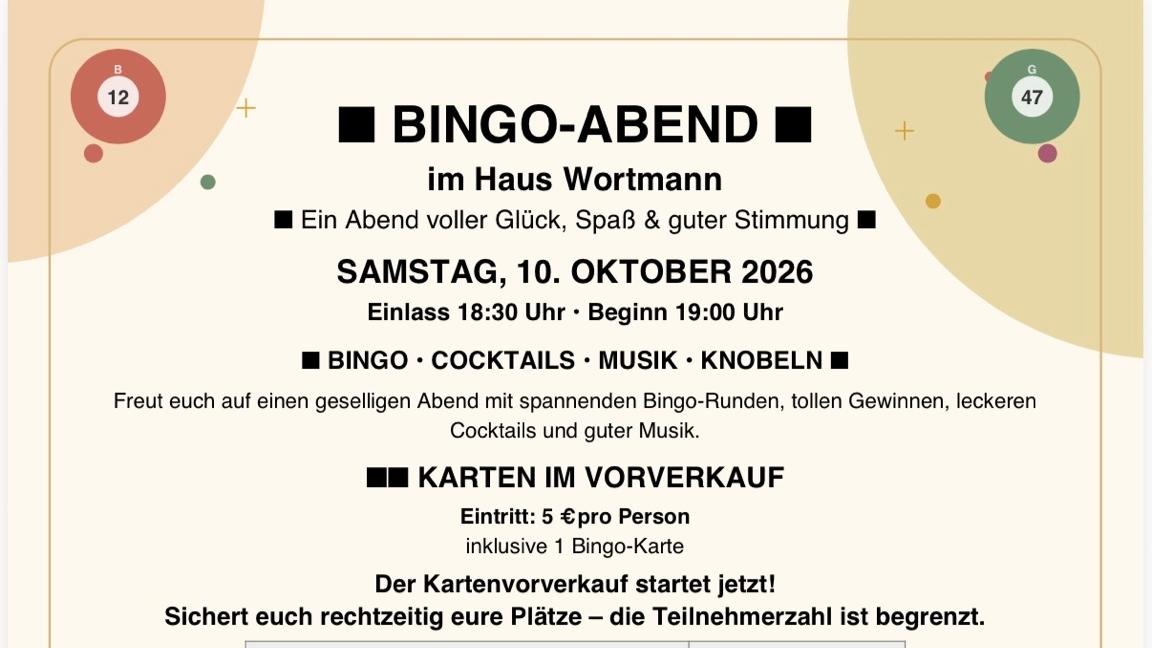 BINGO-ABEND Eving/Brechten