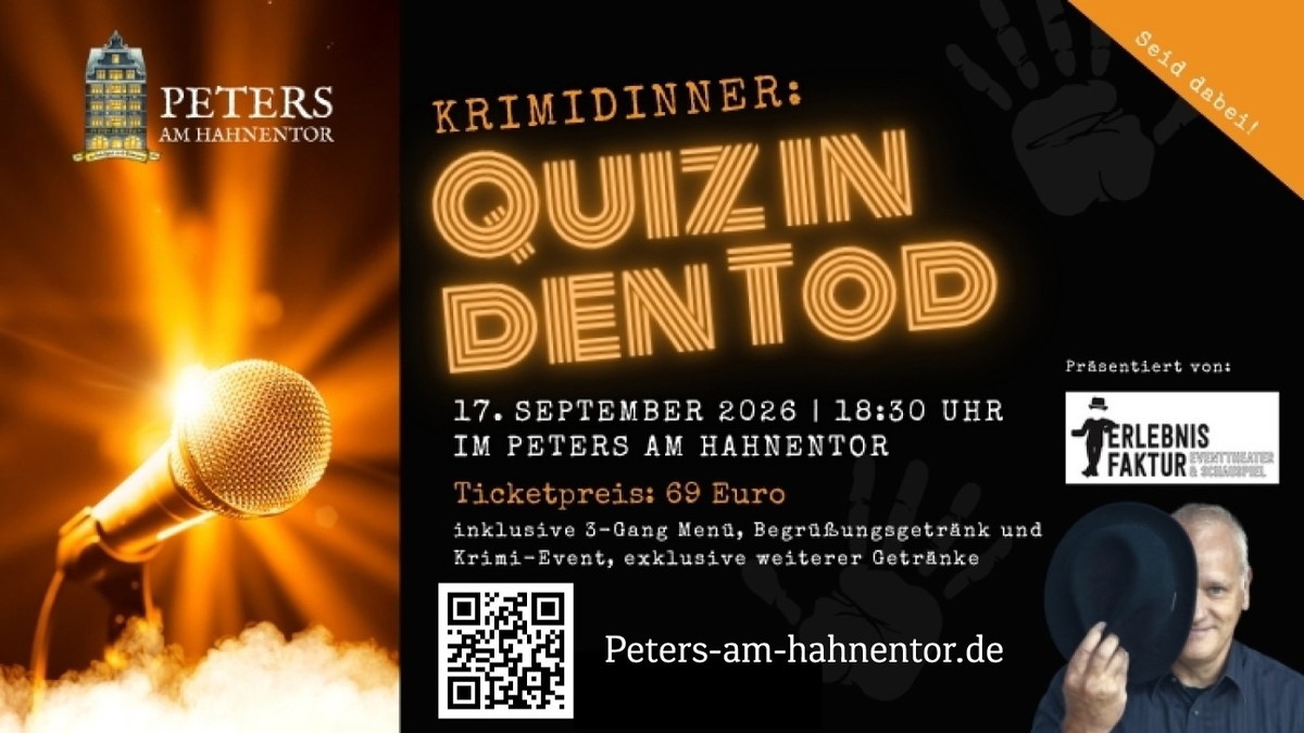 Krimi Dinner " Quiz in den Tod"