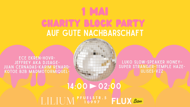 1. MAI- CHARITY BLOCK PARTY | AUF GUTE NACHBARSCHAFT