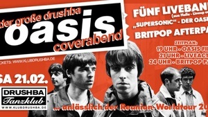 Die große OASIS Tribute Party mit 5 Bands + DJ's