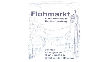 Flohmarkt in der Hornstraße, Berlin Kreuzberg