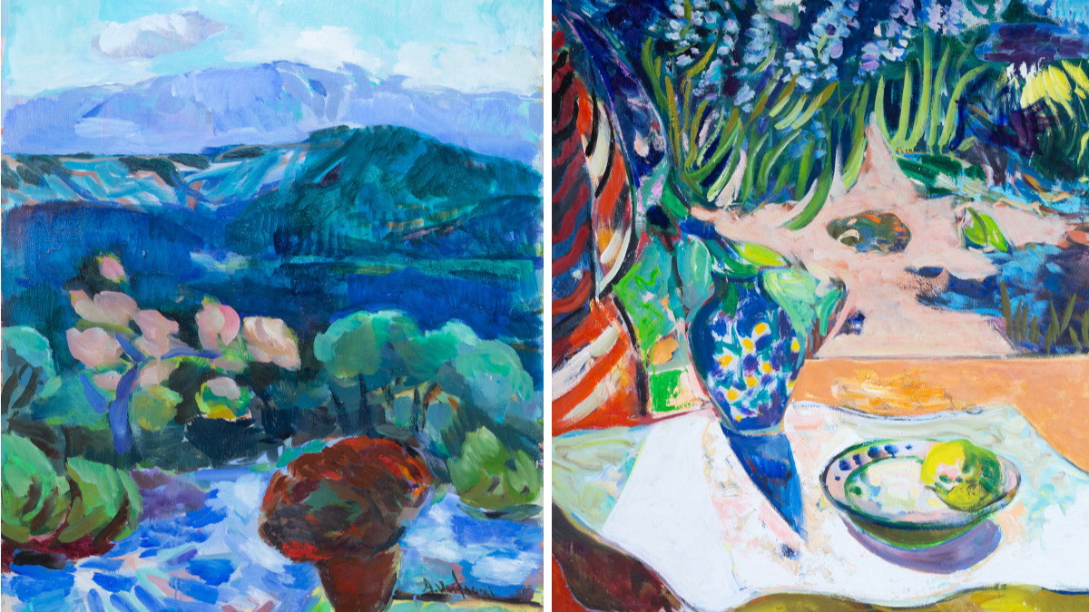 Vernissage der Ausstellung "Blick auf die wilde Natur" von Angela Vertsoni und Piet Engelman